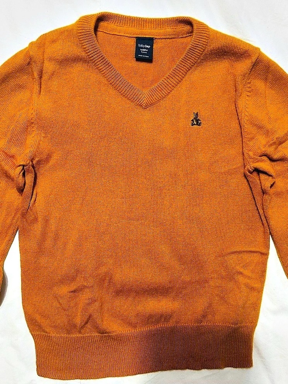babyGap Boys Orange V-Neck Sweater Size 3T
